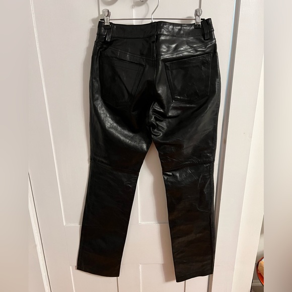 Vintage 00s real leather bootcut Gap pants - Picture 2 of 5